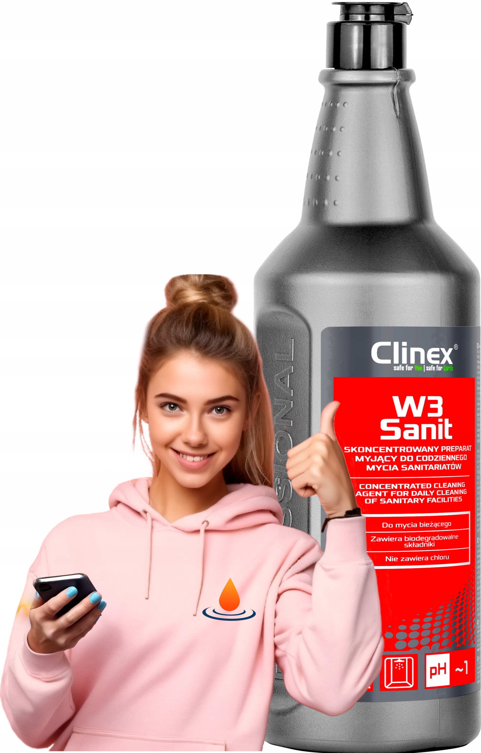 Clinex W3 Sanit 1l Skoncentrowany do sanitariatów