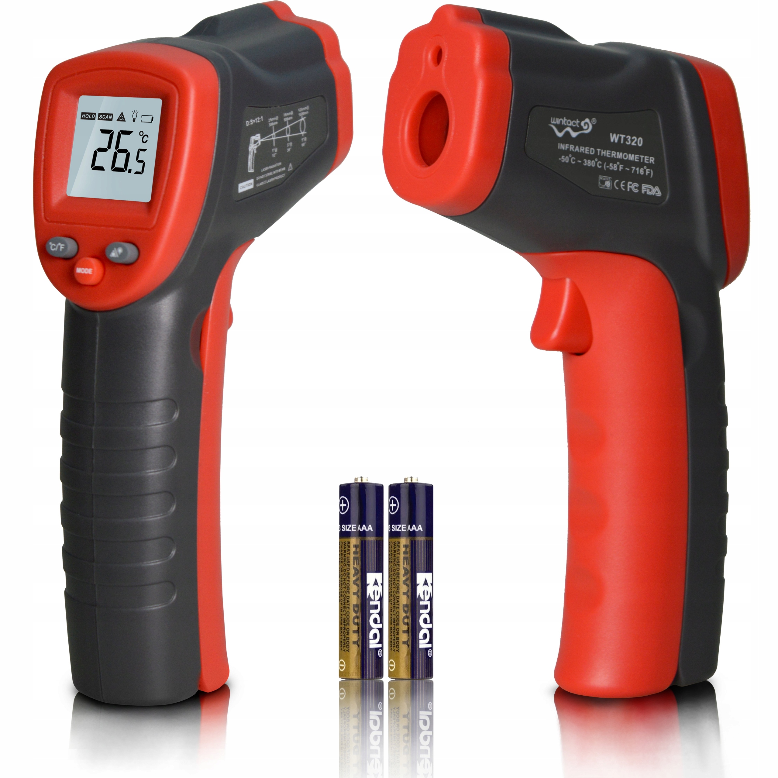 PIROMETR TERMOMETR LASEROWY BEZDOTYKOWY MIERNIK NA PODCZERWIEŃ -50 +380°C