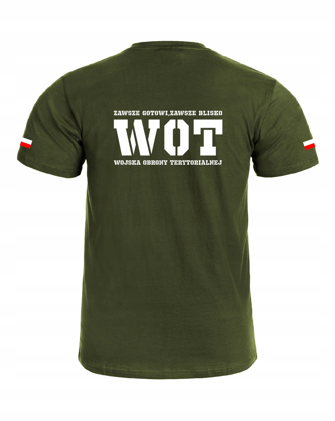

T-shirt Koszulka Wojskowa Z Flagami Polski Wot
