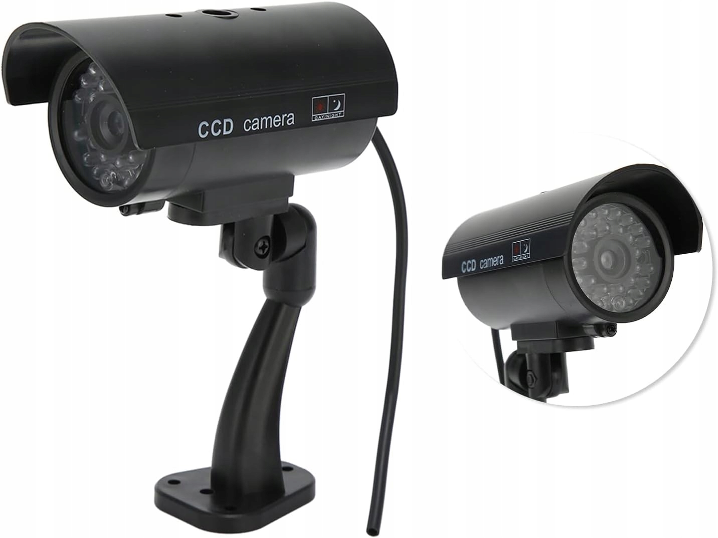 KAMERA ATRAPA IR LED MONITORING KAMERA ZEWNĘTRZNA ŚCIENNA Z DIODĄ MIGAJĄCA Model atrapa kamery