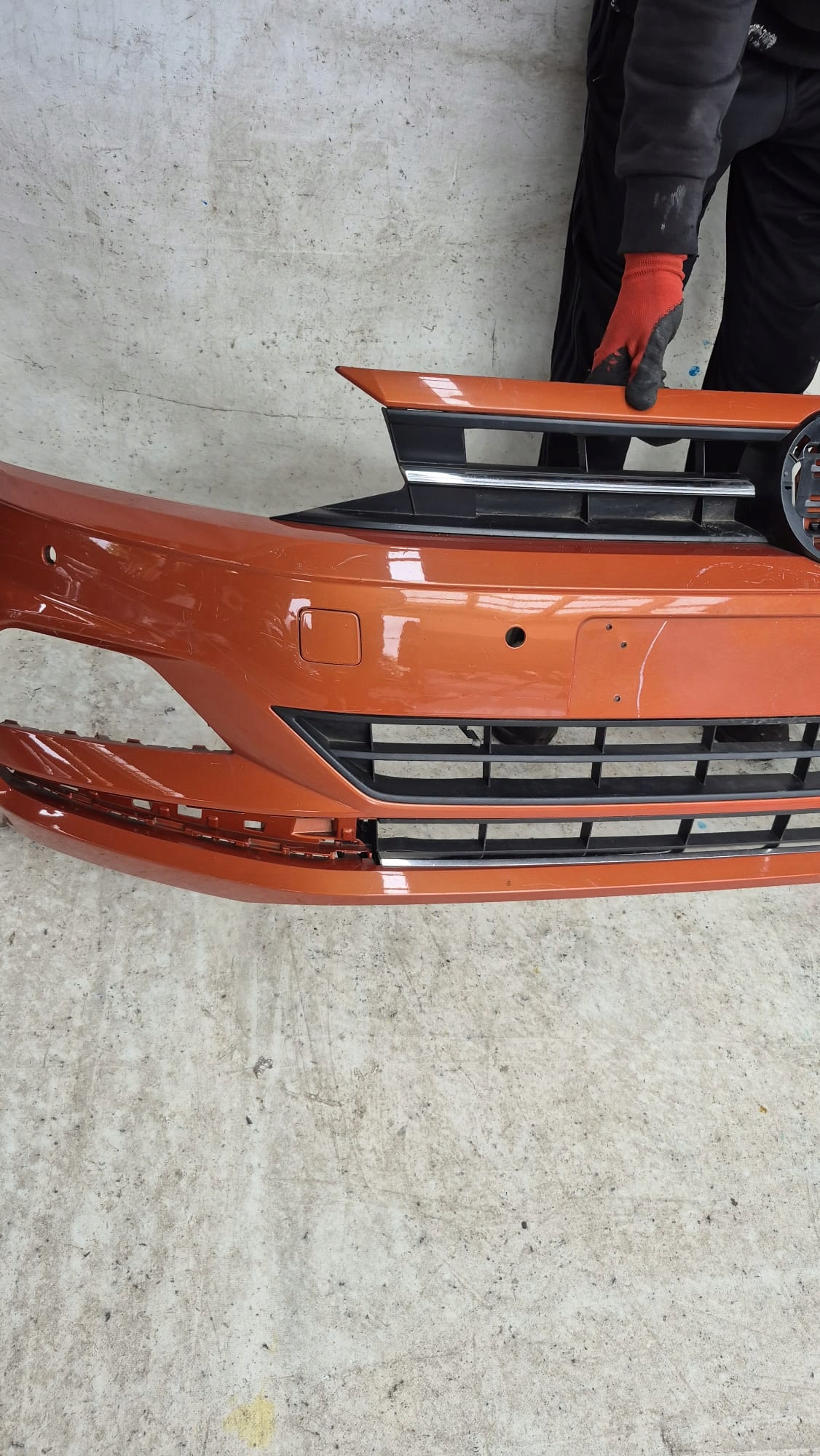 VW POLO VI 6 2G 17-21 bumper front front 6XPDC
