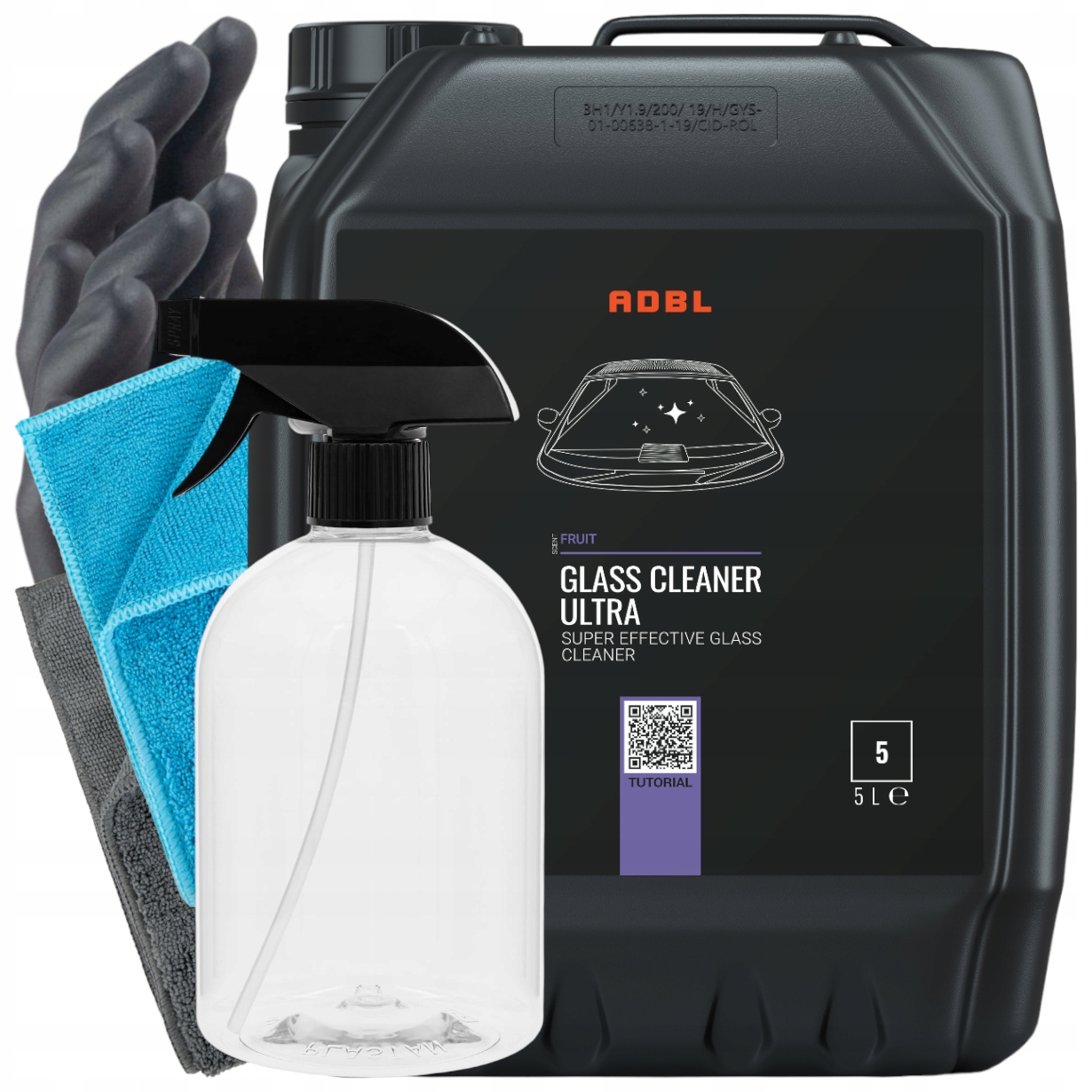Adbl Glass Cleaner Ultra 5L Płyn Do Mycia Szyb Szkła Odtłuszcza Bez Smug