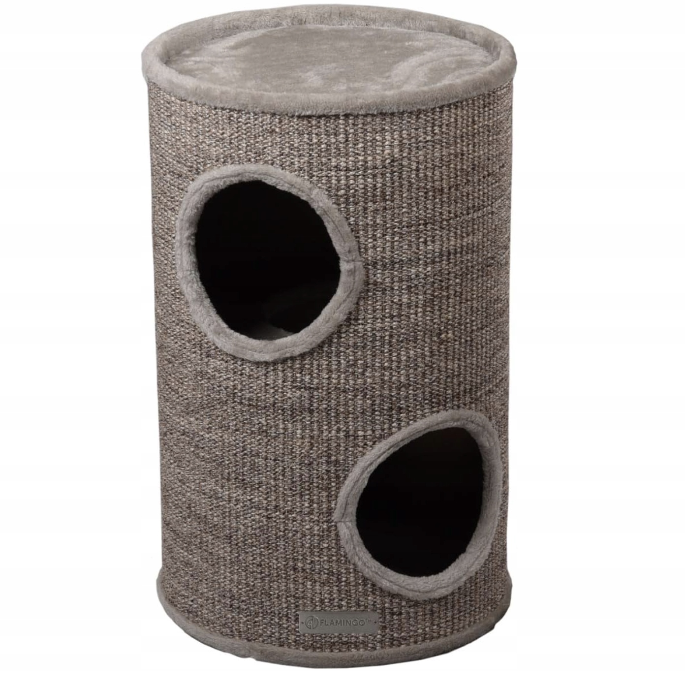 Levně Škrabadlo Věž pro kočky Flamingo Greta S 60 cm Sisalový sloupek 2 úrovně Béžová