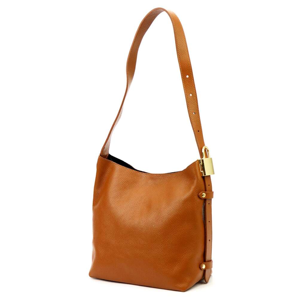 Dámská kožená kabelka Luka 24-052 Camel přes rameno Přírodní kůže