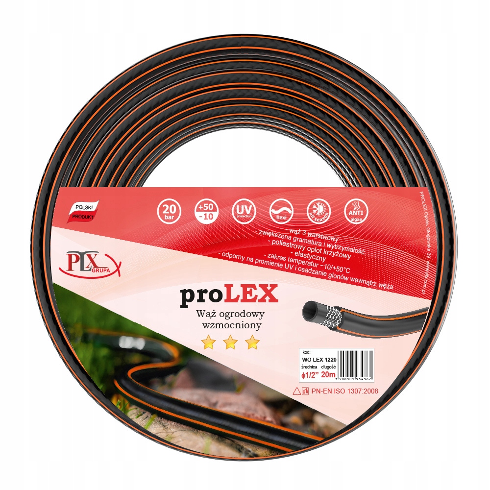 

Wąż ogrodowy Prolex 1/2" 20m