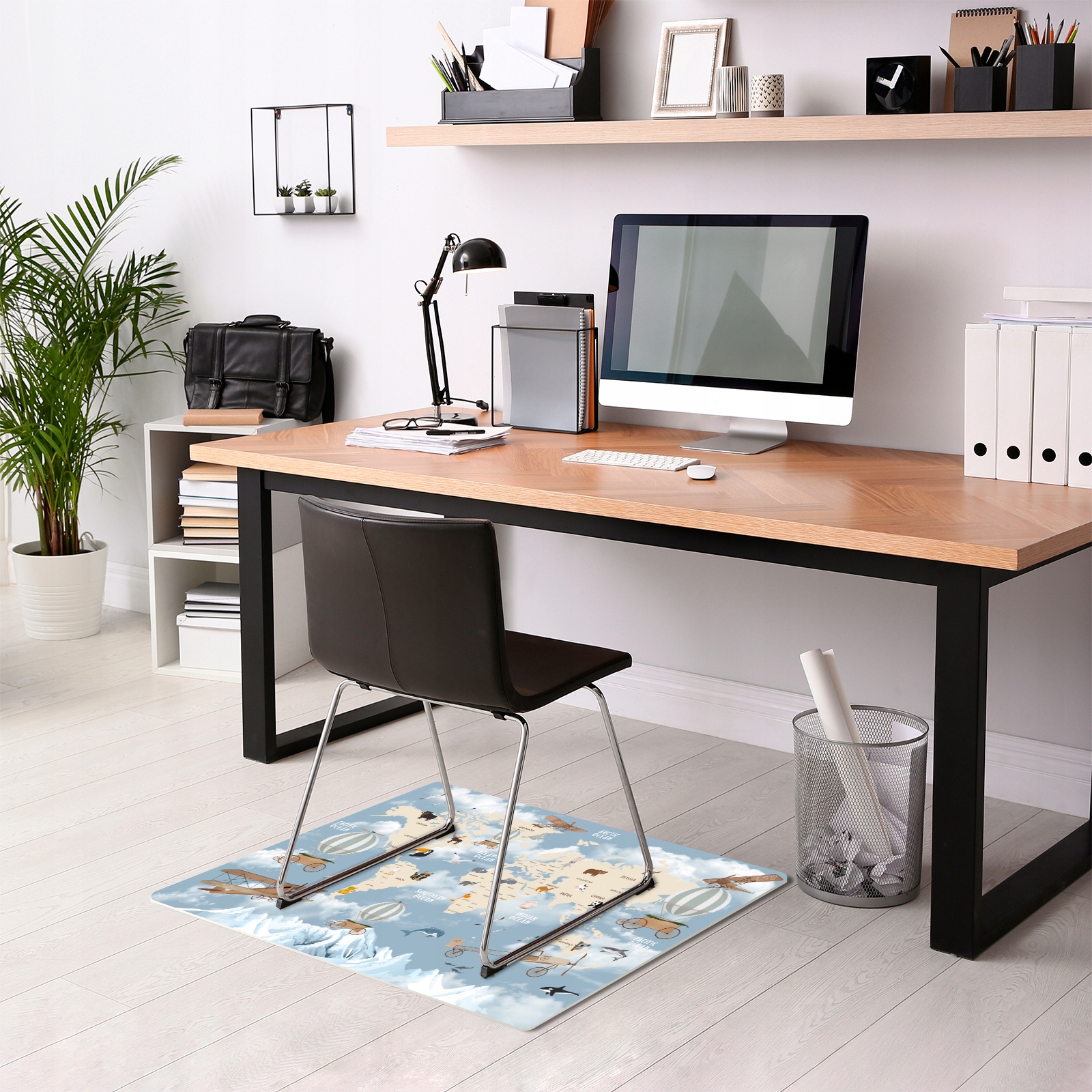 Mata Ochronna pod Fotel 140cm Mapa Świata 2,2mm Szerokość produktu 140 cm