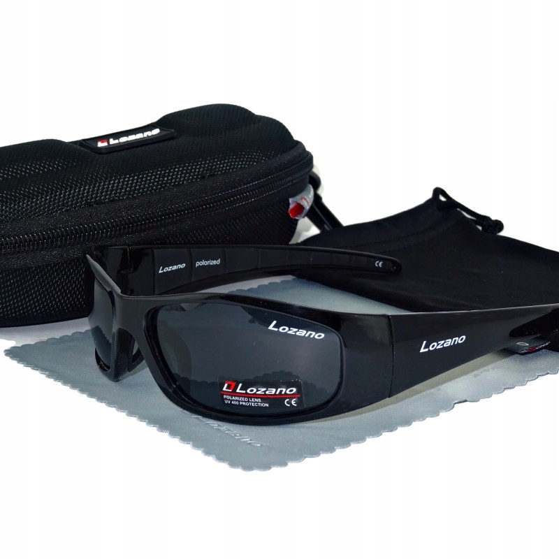 Multifunkční Pánské Černé Sluneční Brýle S Polarizací Pouzdro