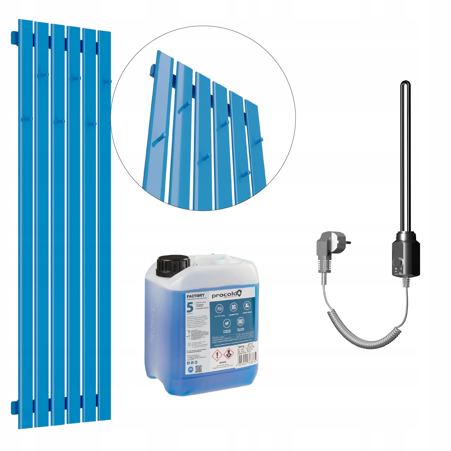 Set Elektrický ohřívač Bellohook 180x45 Modrý