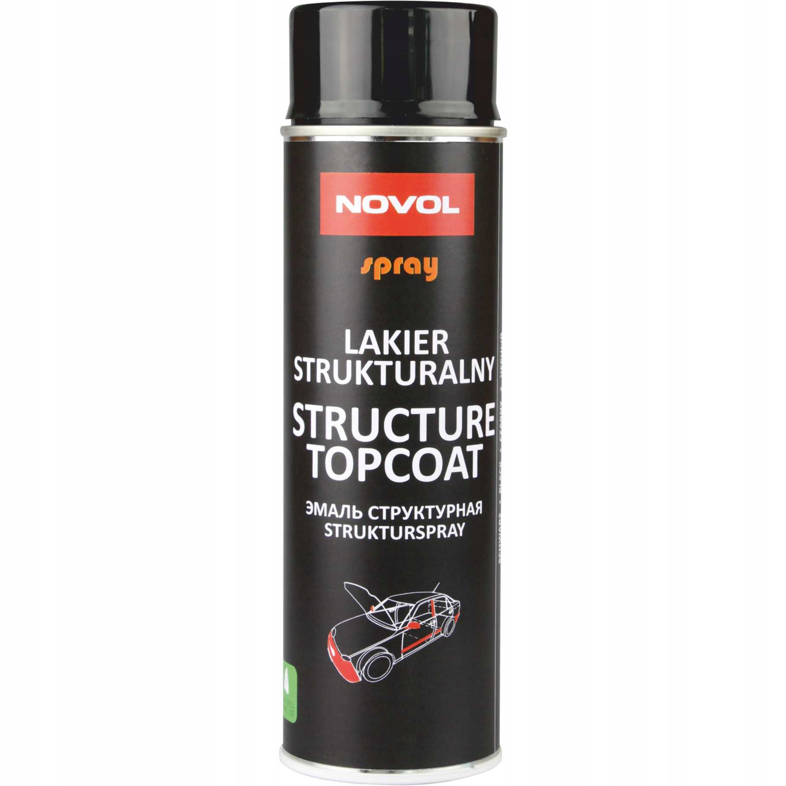 

Czarny Structure Topcoat Lakier Struktura Novol