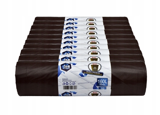 Levně Pytle na odpadky Bio 160L na biologicky rozložitelné odpadky Silné Silné Pam-Folie