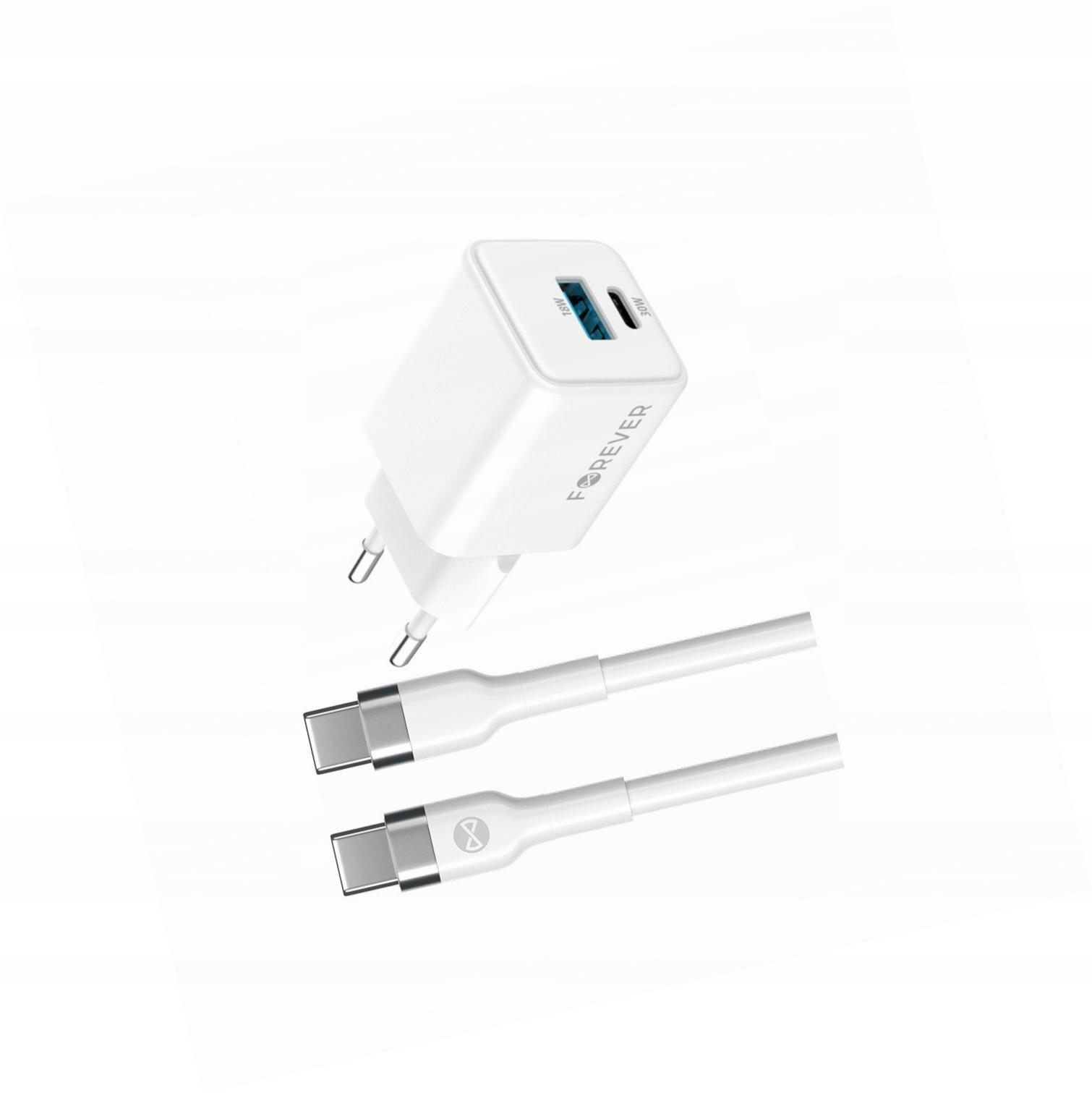 Szybka ładowarka GaN 30W 2 wejścia Usb i Usb-c z kablem do Realme C35