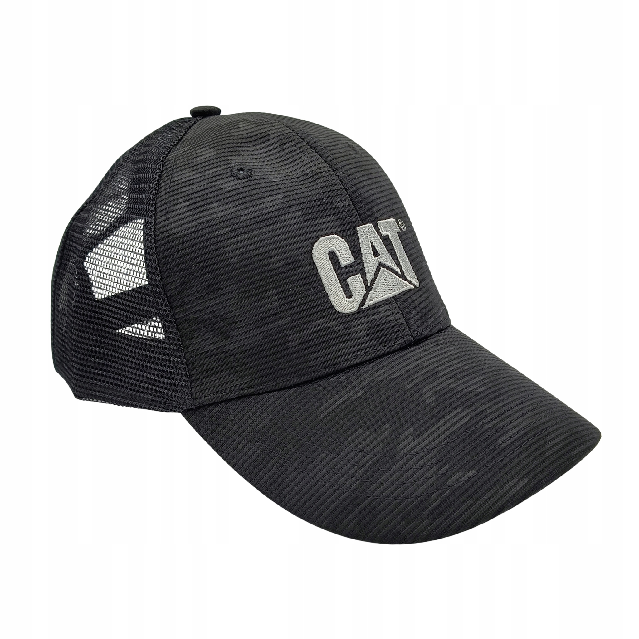 Czapka z daszkiem Cat Oryginał z siatką trucker Caterpillar na lato Haft
