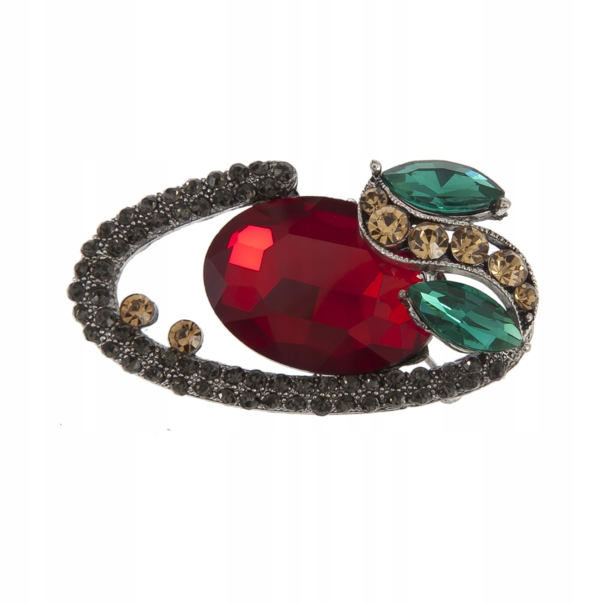 ELEGANCKA KRYSZTAŁOWA BROSZKA, PIĘKNA