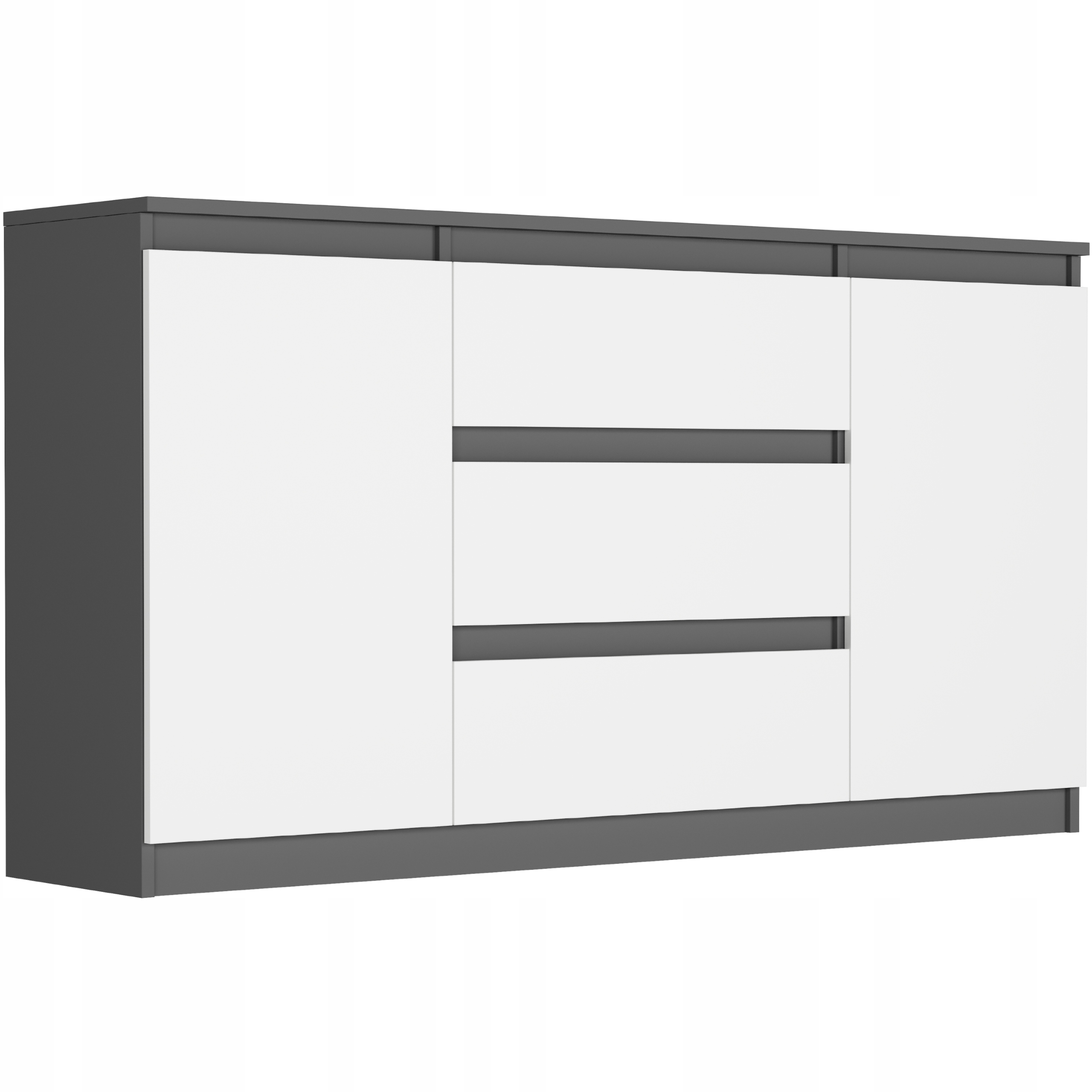 Комод 140 шкаф 3 ящика 2 полки R-140-S3 антрацит микс