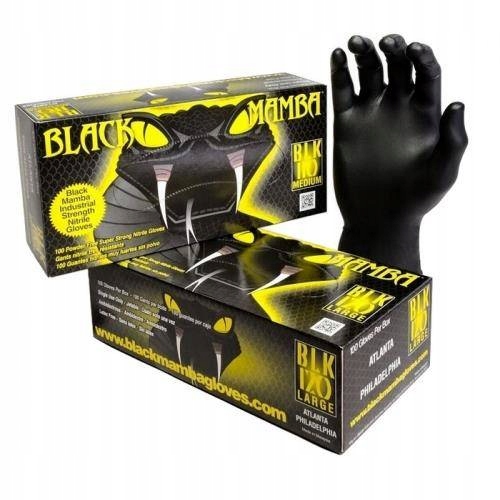 Чорна Мамба нітрилові рукавички XXL 100шт нітрил