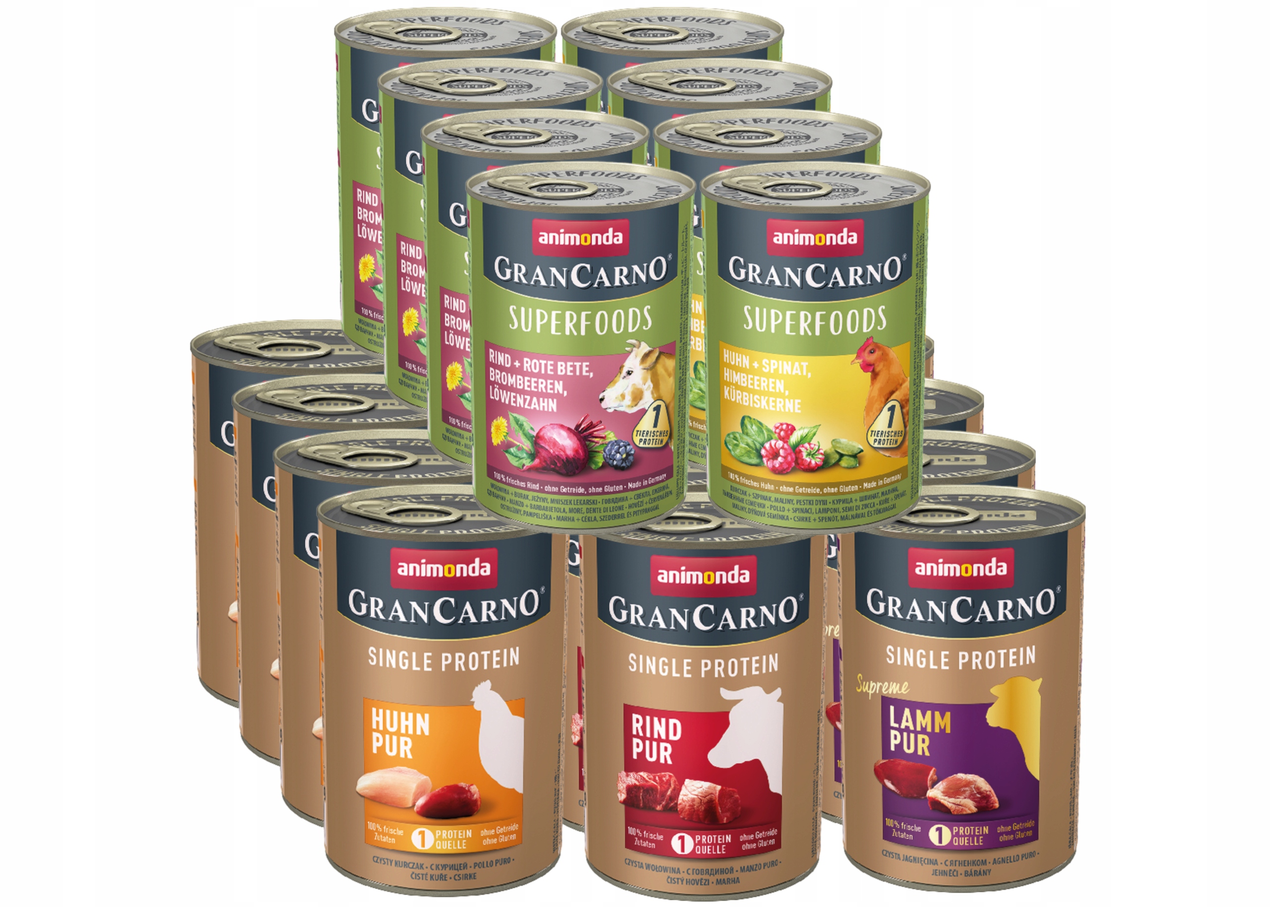 Levně Animonda Dog GranCarno Superfoods Single Protein Premium MIX 400g x40