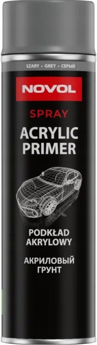 Novol Acrylic Primer Podkład Akrylowy Szary Spray 500ml