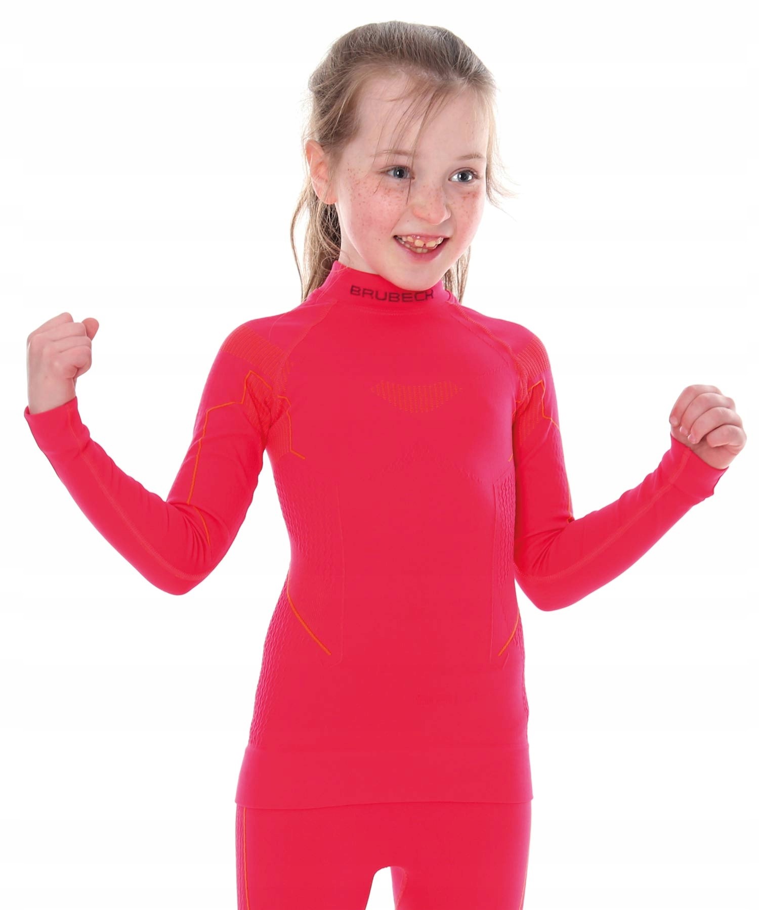 Bluza termoaktywna junior dziewczęca Brubeck Thermo malinowy 128/134