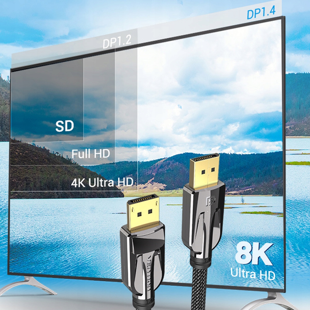 VENTION DisplayPort DP 1.4 8K 32.4Gbps Oplot 1m Marka Vention