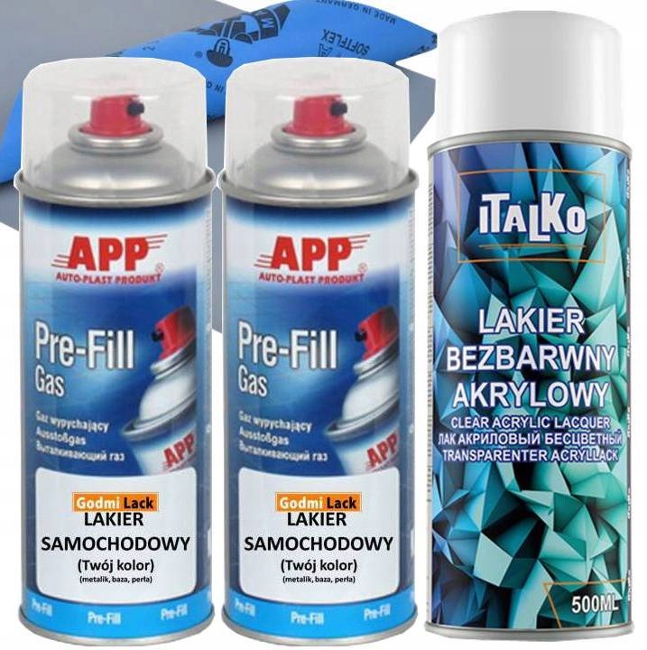 2хцвет спрей 800мл + ITALKO прозорий лак-набір