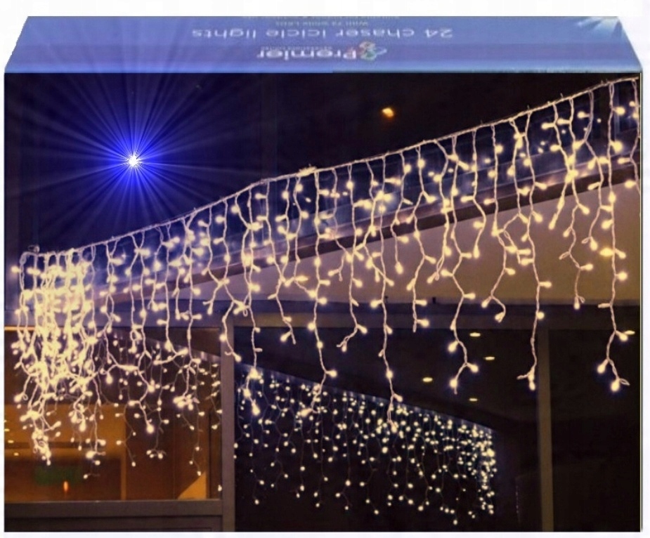 Sople 500 Led Záclona Venkovní Osvětlení IP44 Bílá Teplá Studený Flash 21M