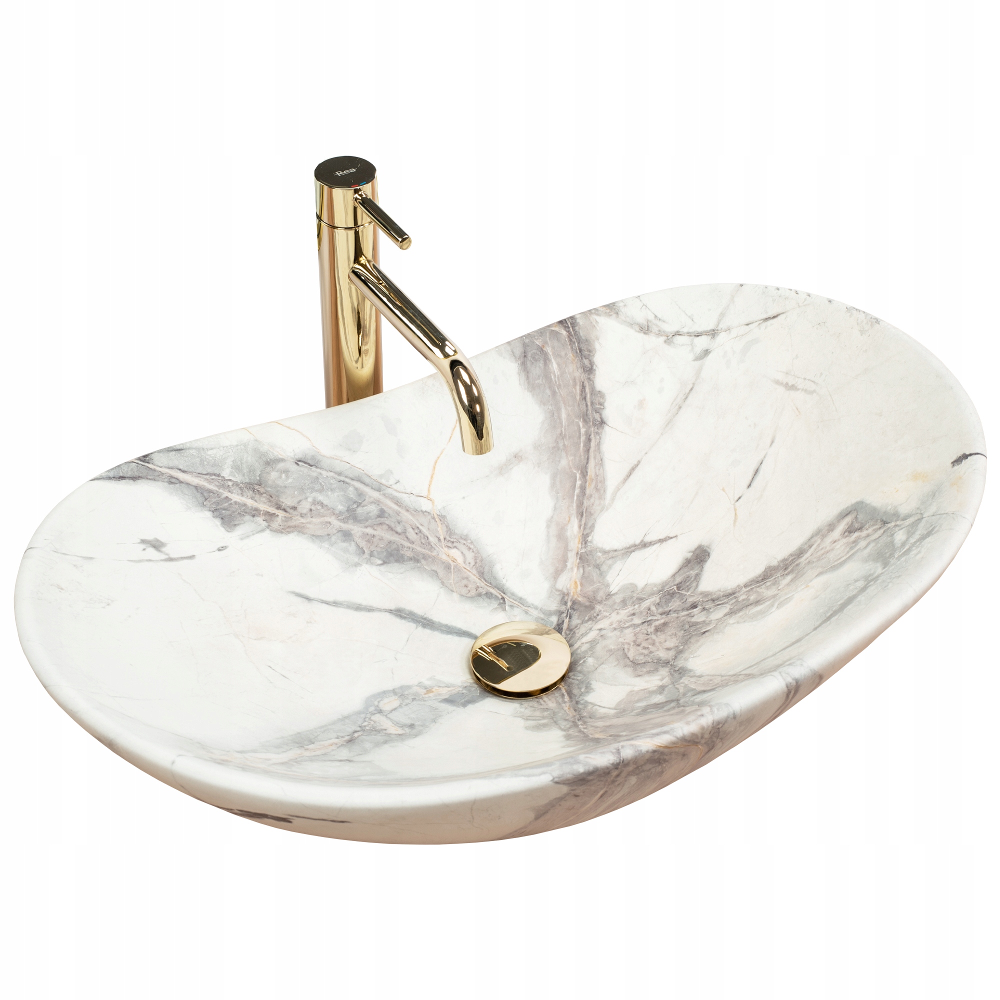 Oválna umývadlová doska Rea Royal Sand Matná