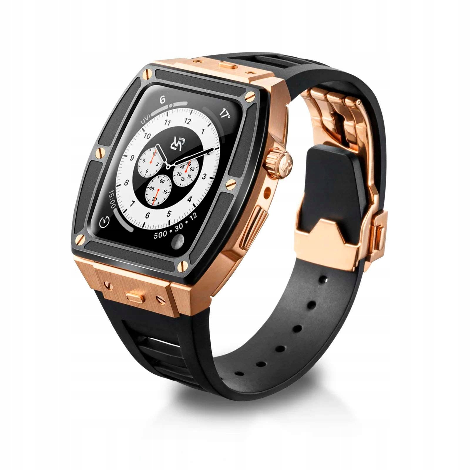 Etui Obudowa pasek do zegarka Apple Watch Series 9 8 7 6 Se 44/45 mm złoty