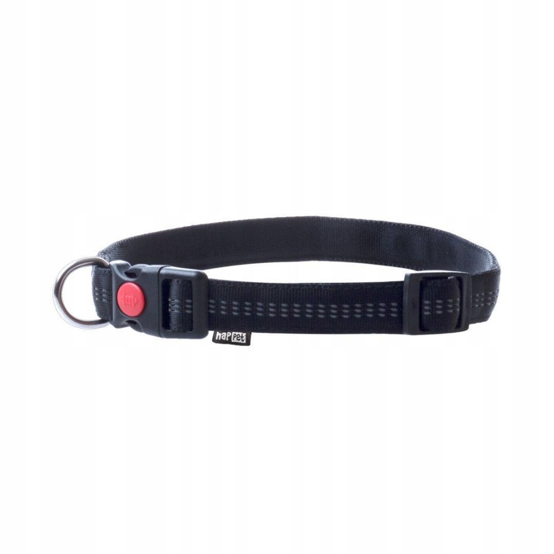 

Obroża Soft Style Happet czarna odblaskowa M 1.5cm