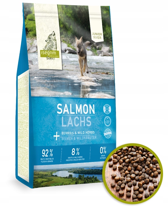 Isegrim Premium suché krmivo pro psy Junior Losos 3 kg