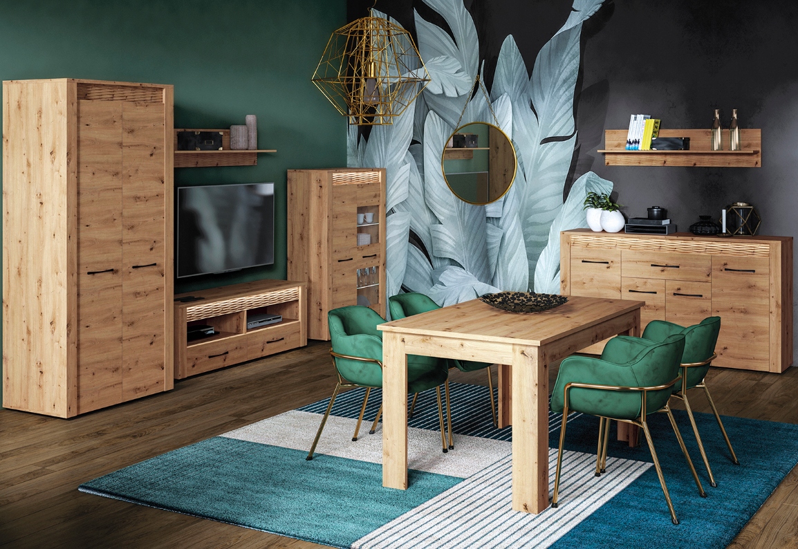 Szafa 2- Drzwiowa 2D 92 cm Dąb Artisan ARTEMIS ML Wysokość mebla 200 cm