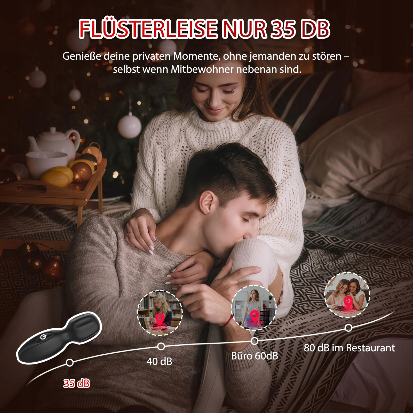 DUREX Wibrator Dla Kobiet 10 Trybów Wodoodporny Cichy Masażer Klitoris — miniatura 4
