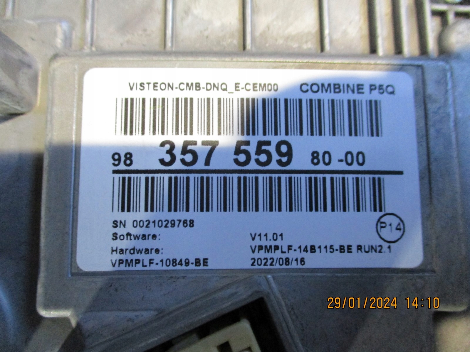 dials clock PEUGEOT 308 T10 9835755980
