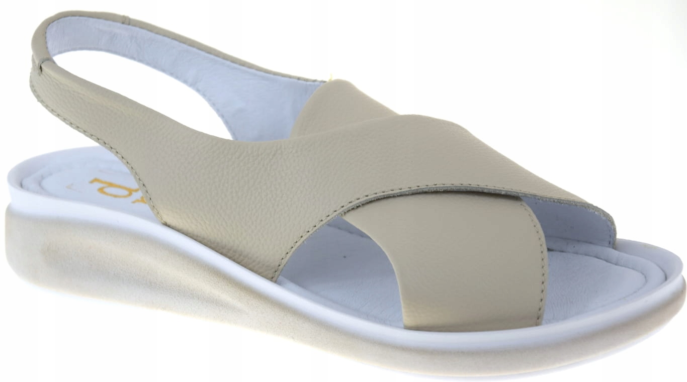 Dámské Sandály Dolce Pietro 5100 Béžové Elegantní Kožené Pohodlné R39
