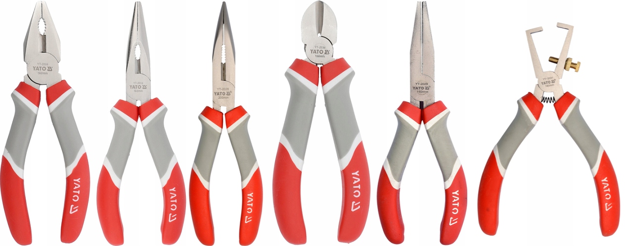 Yato Zestaw Szczypiec 160MM Uni Wydłużone/boczne Szczypce Tnące Do Izolcji