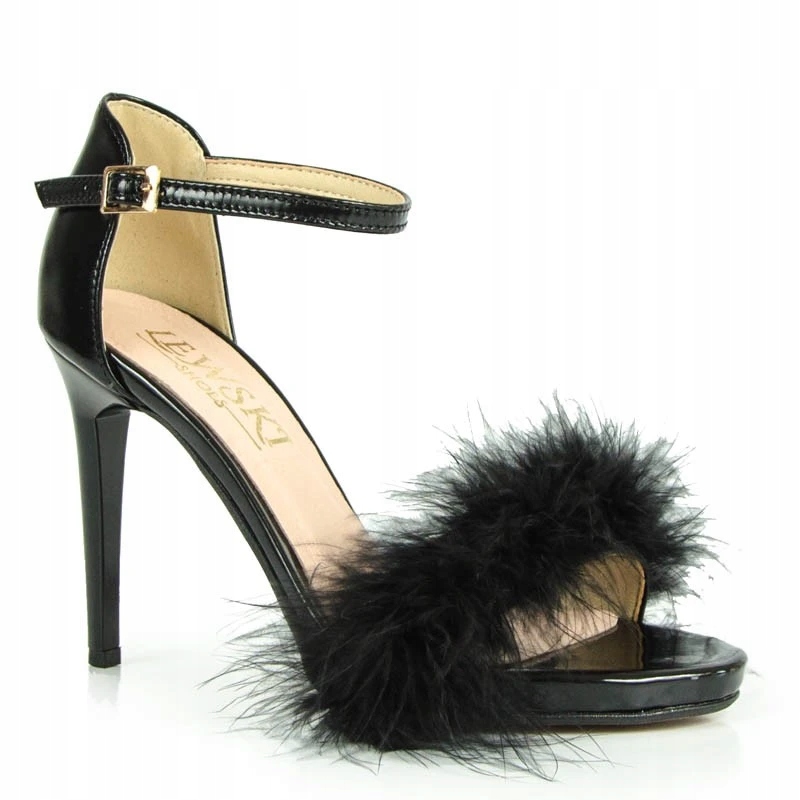 LaRoni 3337 Sandály Špendlíky Kůže Lico Černé 38