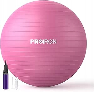 Proiron Piłka gimnastyczna fitness joga pilates 55 cm różowa