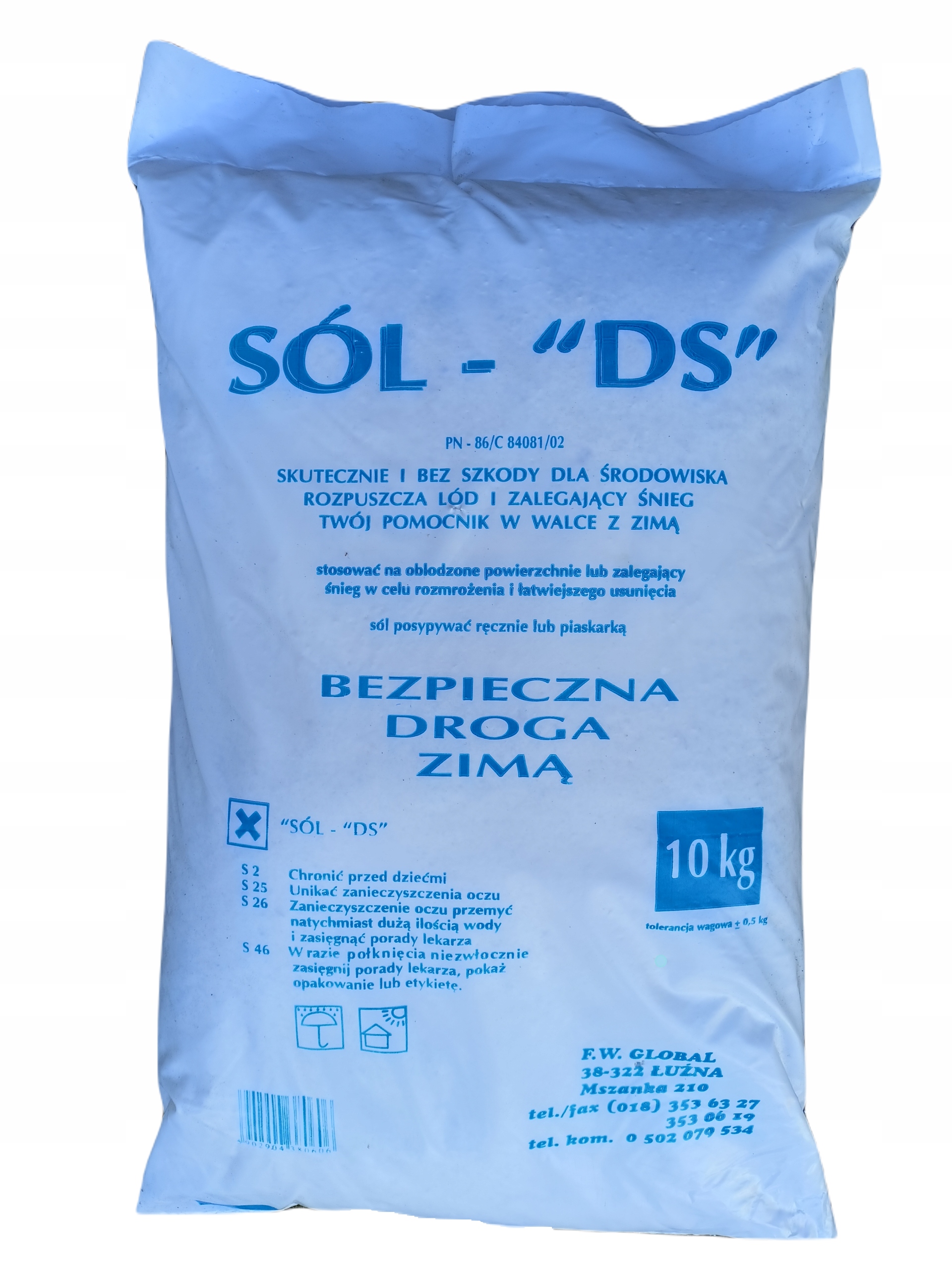 

sól drogowa 10 kg worek Sol Ds z antyzbrylaczem