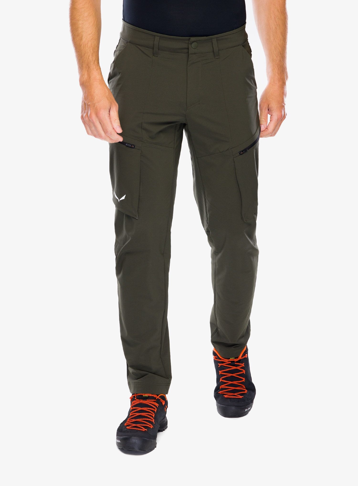 Turistické kalhoty Salewa Puez Dst Cargo Pants tmavě olivová L