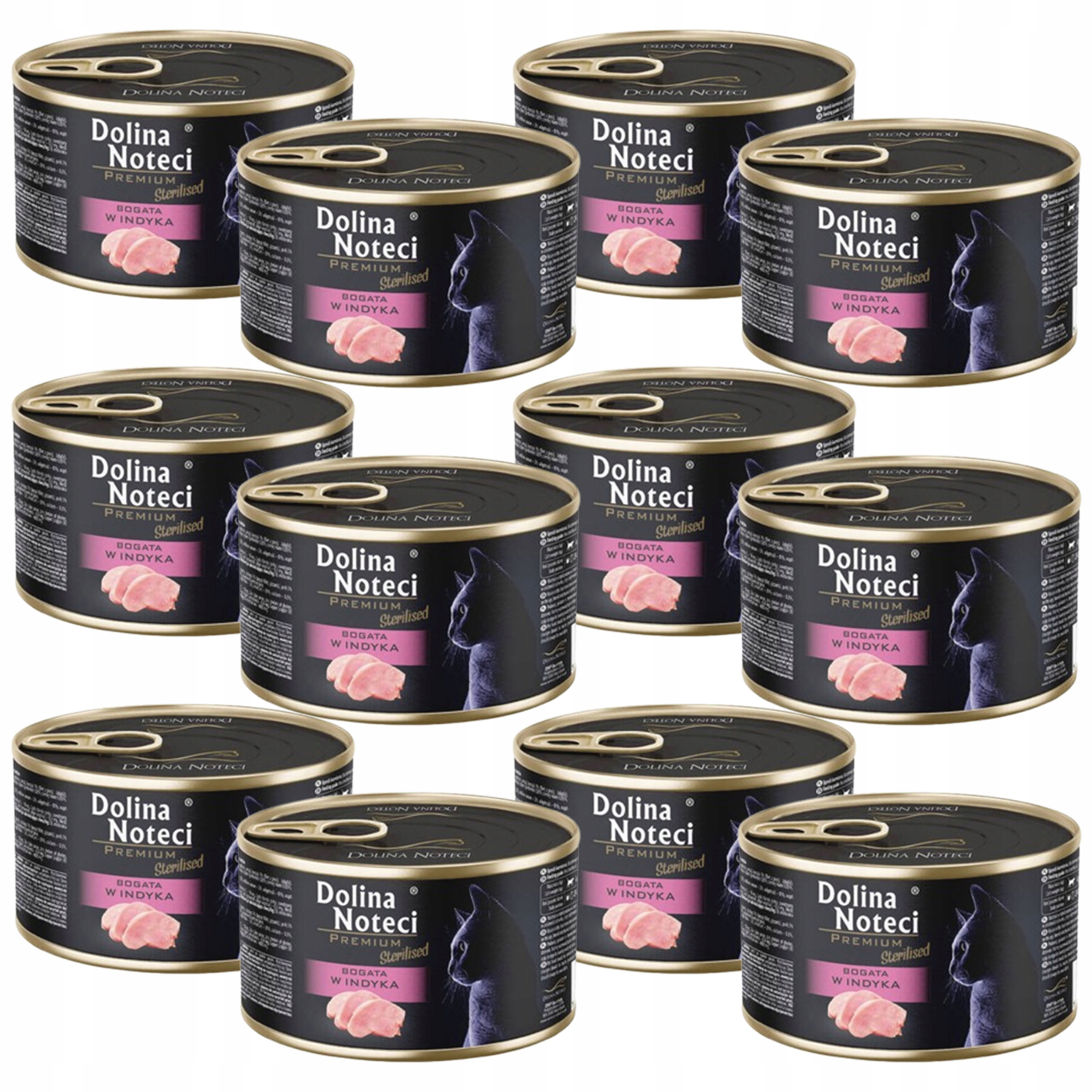 Levně Dolina Noteci Premium Sterilised Krmivo mokré pro kočky Krůta 12 x 185 g