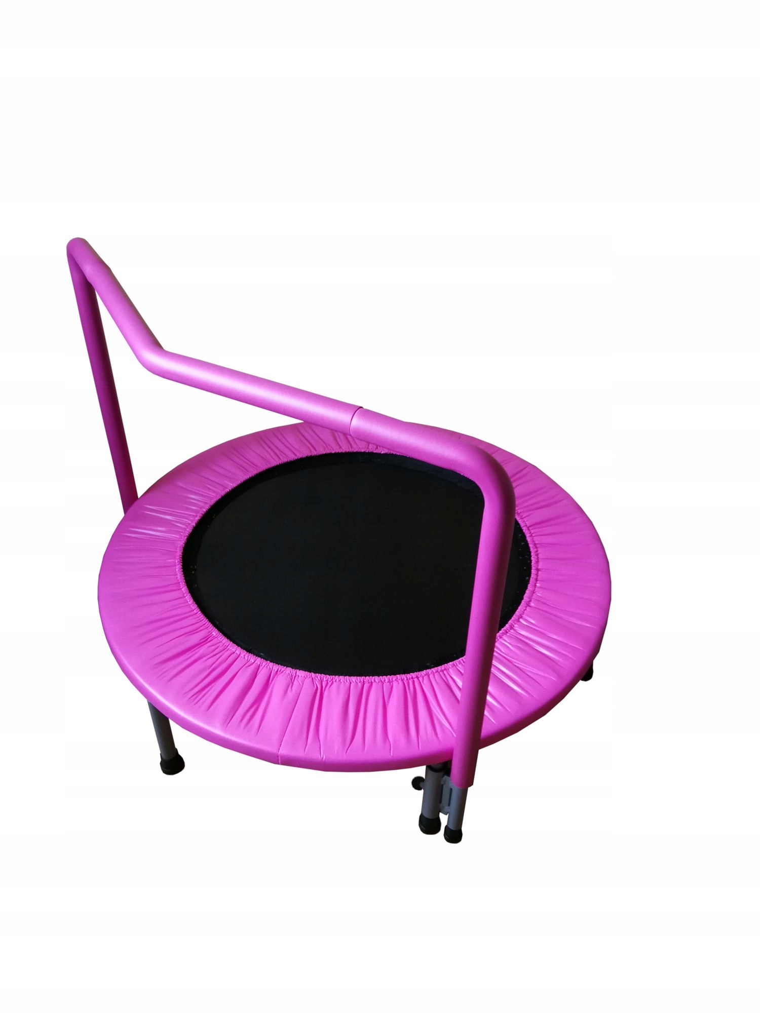Domácí trampolína pro děti o průměru 90 cm, 30 pružin, odnímatelná rukojeť.