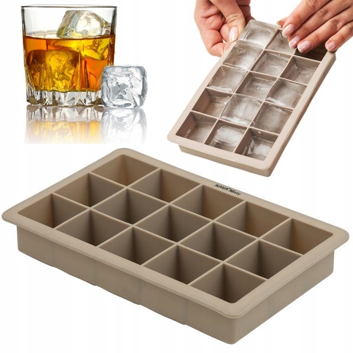 FORMA DO LODU DUŻE KOSTKI DRINK SHAKE TACKA TACA NA LÓD DO NAPOJÓW WHISKY