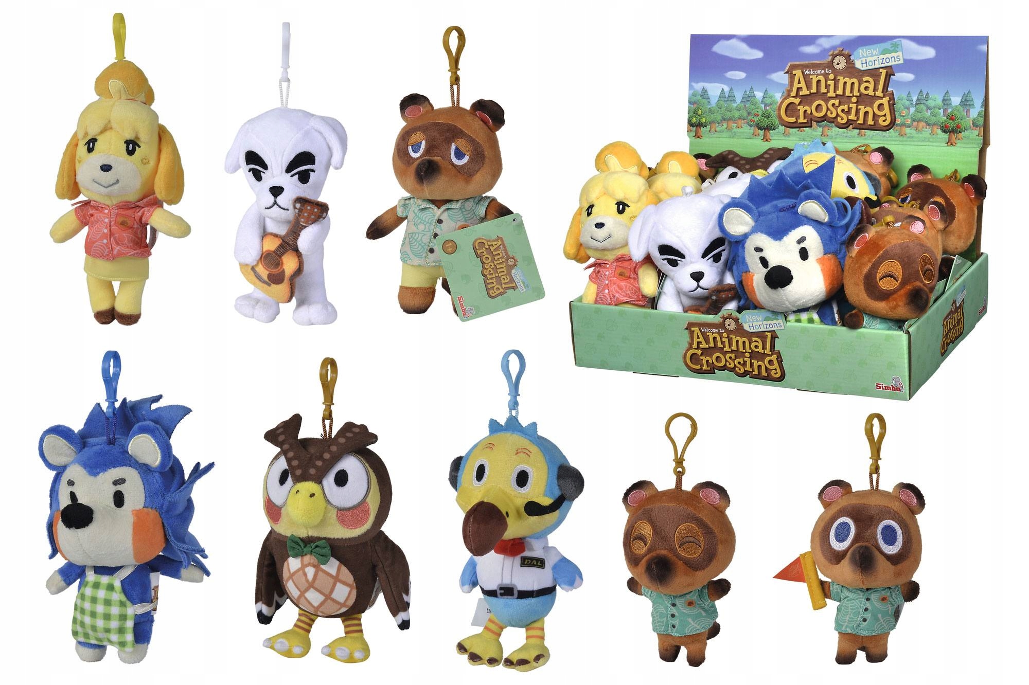 Animal Crossing Plyšové klíčenky Obyvatelé 15 cm Mix (12 ks)