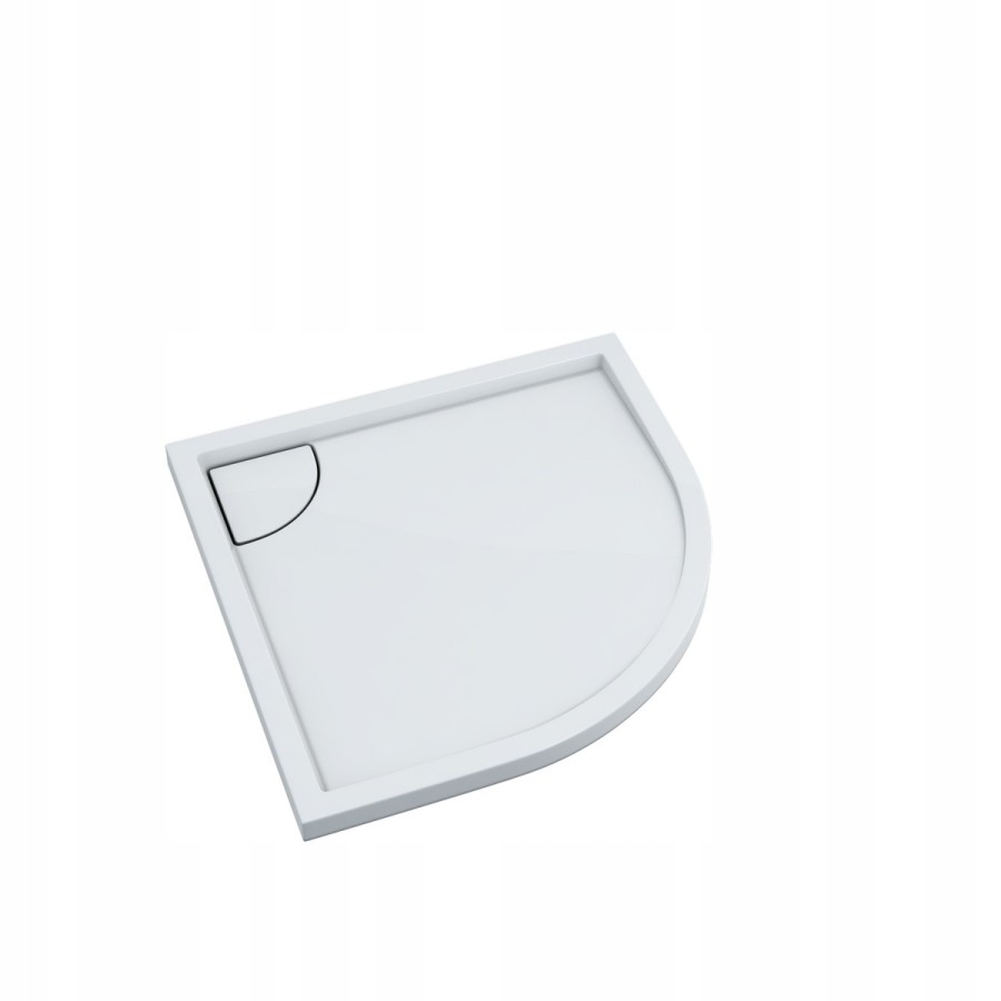 Sprchová vanička Erida 90x90x5 cm, půlkruhová, bílá hladká