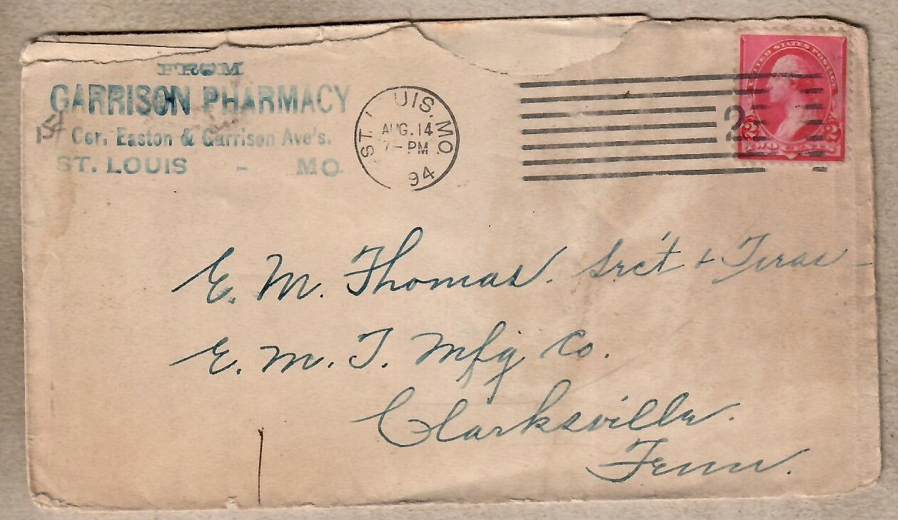 USA, 1894 r. koperta