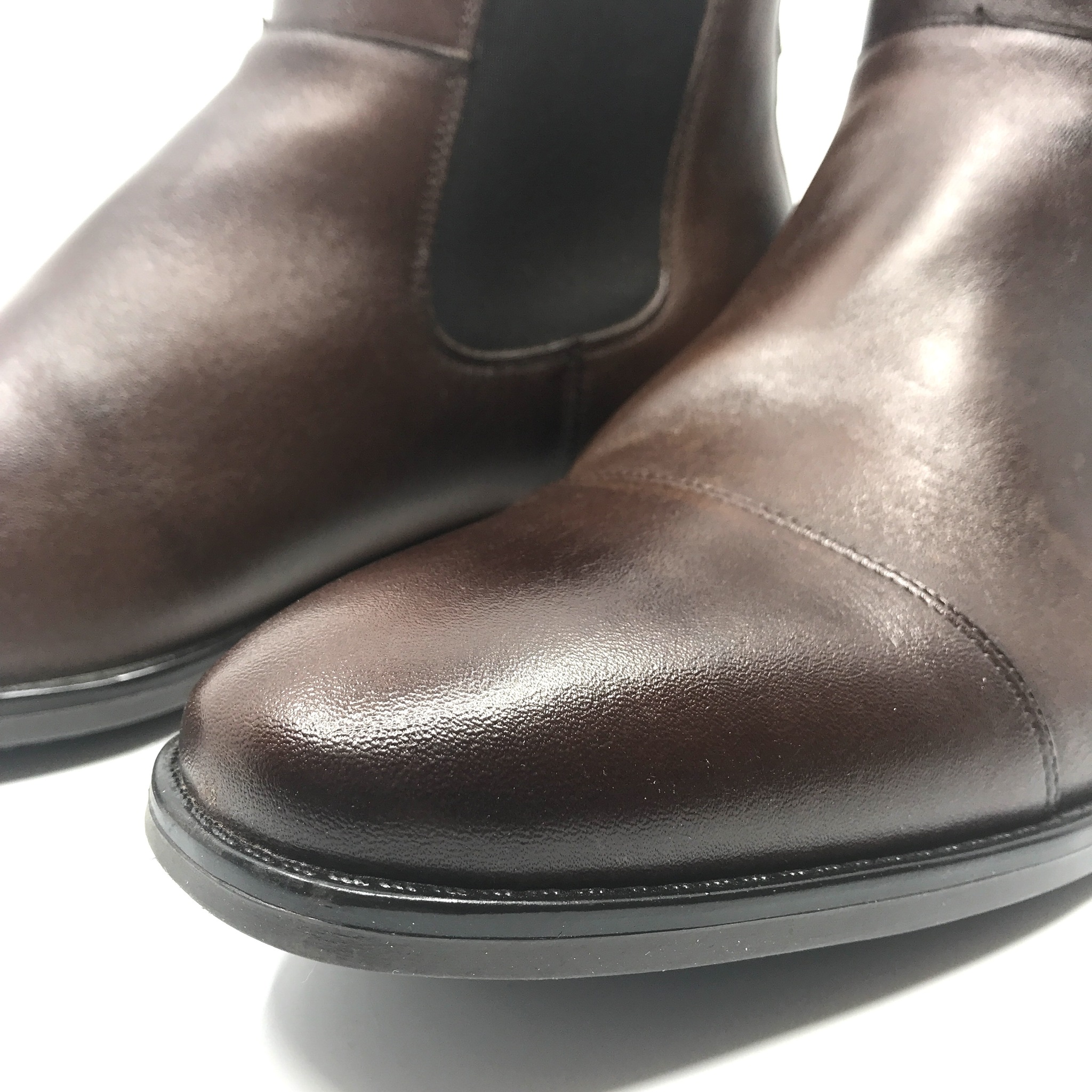 BUTY SZTYBLETY MĘSKIE SKÓRA BRĄZ 41 27,5 cm PAN Rozmiar 41