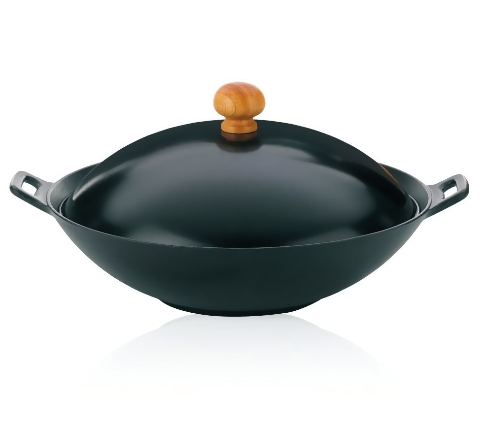 Wok liatinový 36 cm s príslušenstvom sada 5 ks