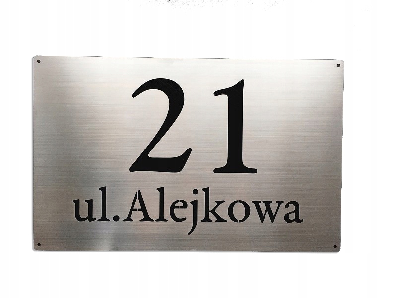 Numer Na Dům Tabule Adresa Nerezová Ocel 48x30 cm