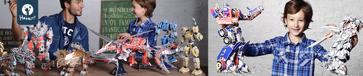 Robot wojownik Puzzle 3D Baterie brak