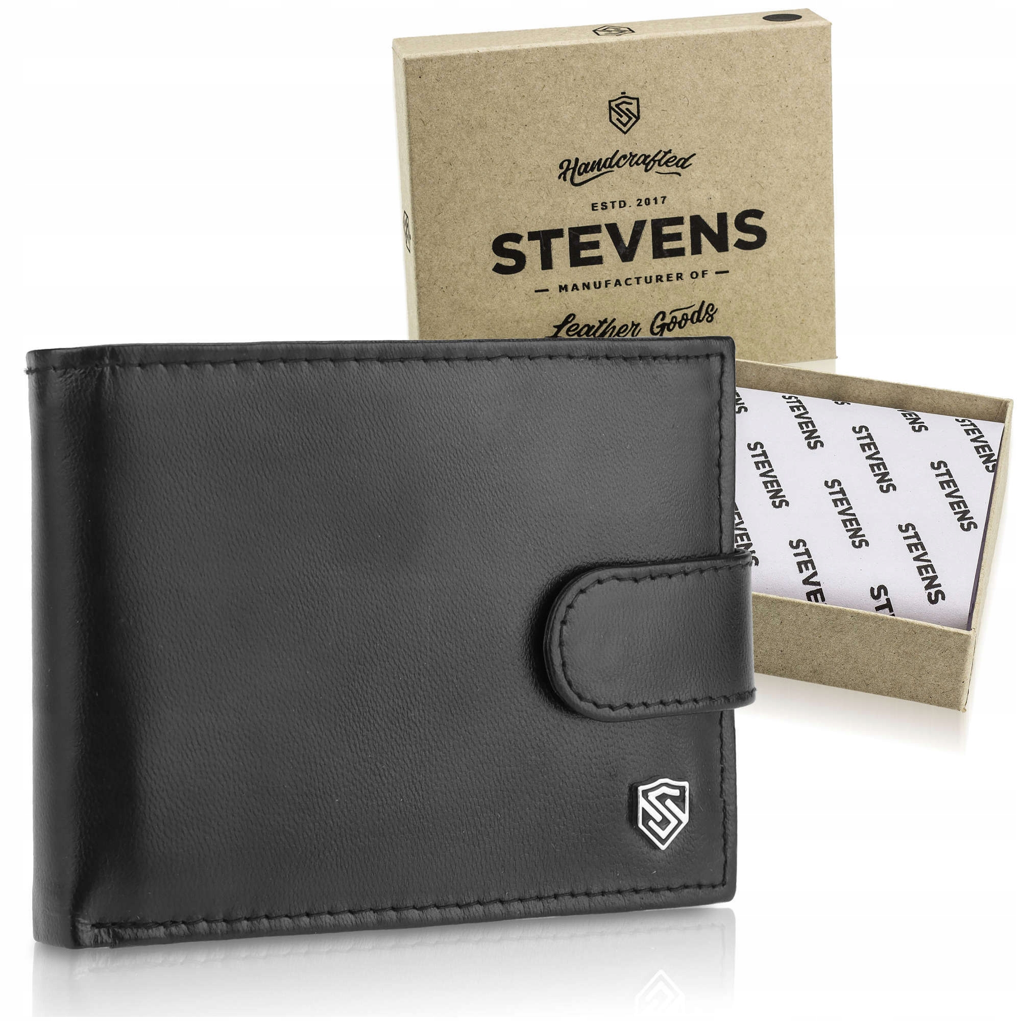 

Stevens Portfel męski skórzany zapięcie skóra Rfid