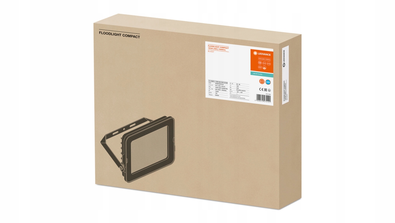 Projektor Led Flood Compact V 135W 13500lm 4000K IP65 Sym 100 czarny 3 Lata